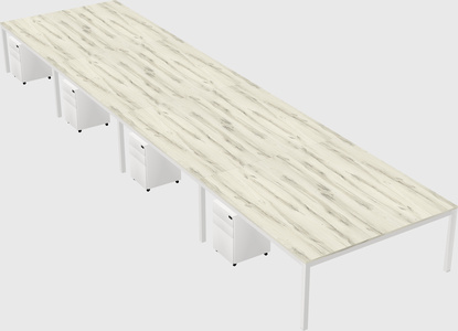 Shared rectangular desk