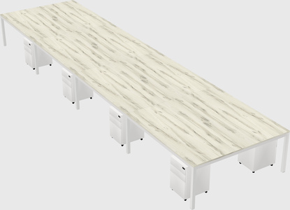 Shared rectangular desk