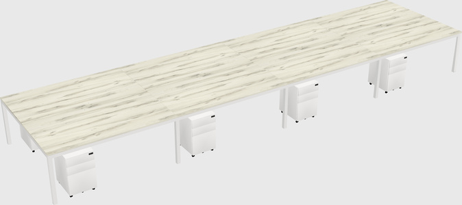 Shared rectangular desk