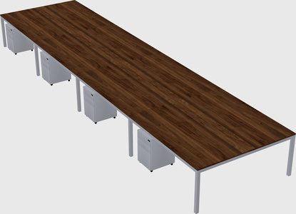 Shared rectangular desk