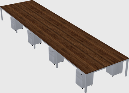 Shared rectangular desk