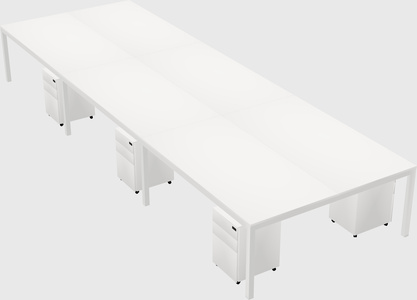 Shared rectangular desk