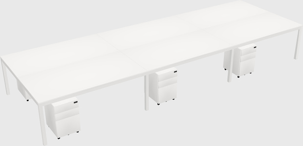 Shared rectangular desk