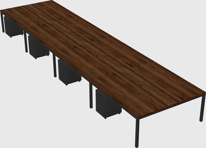 Shared rectangular desk