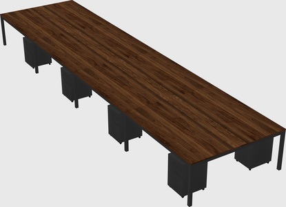 Shared rectangular desk