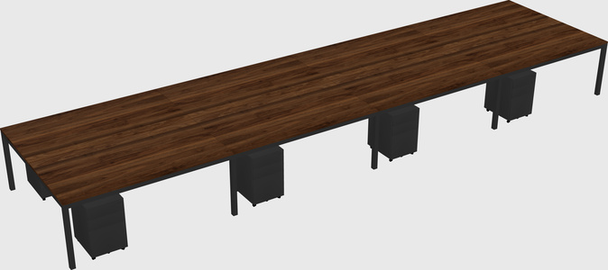Shared rectangular desk