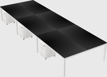 Shared rectangular desk