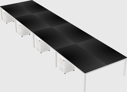 Shared rectangular desk