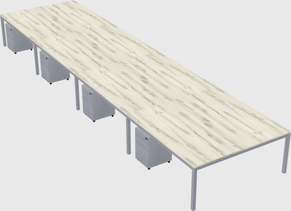 Shared rectangular desk