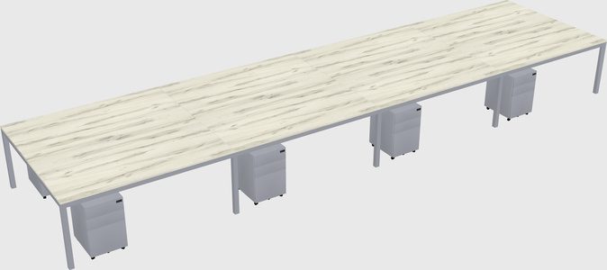 Shared rectangular desk