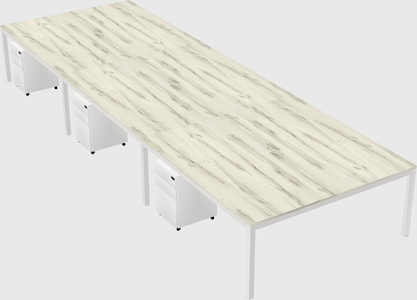 Shared rectangular desk
