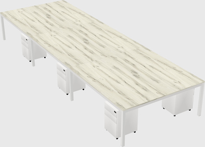 Shared rectangular desk