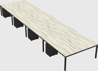 Shared rectangular desk