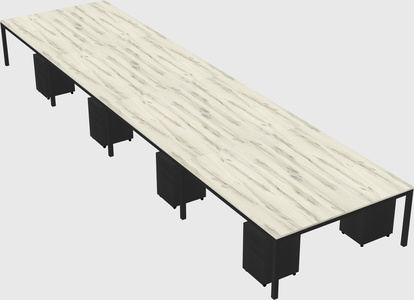 Shared rectangular desk