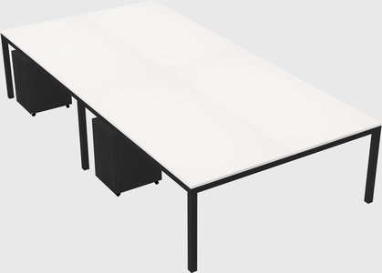 Shared rectangular desk