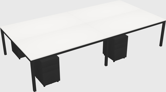 Shared rectangular desk