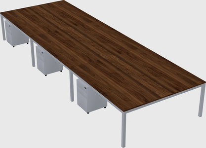 Shared rectangular desk