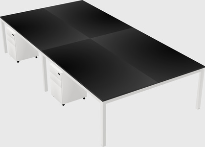 Shared rectangular desk