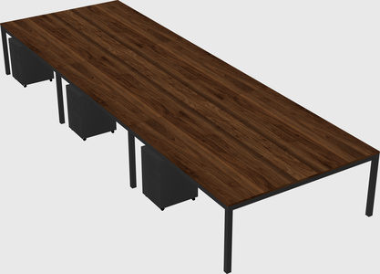 Shared rectangular desk