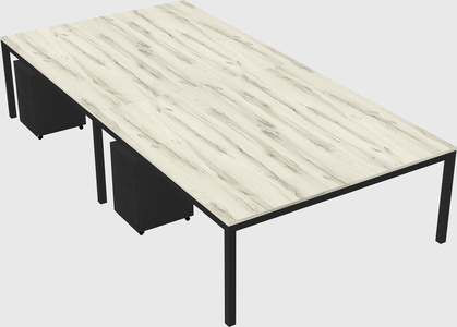 Shared rectangular desk