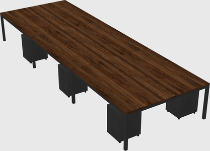 Shared rectangular desk