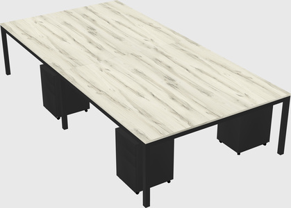 Shared rectangular desk