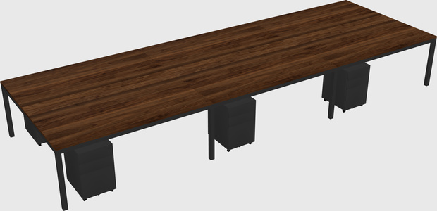 Shared rectangular desk