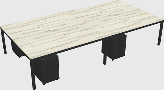 Shared rectangular desk