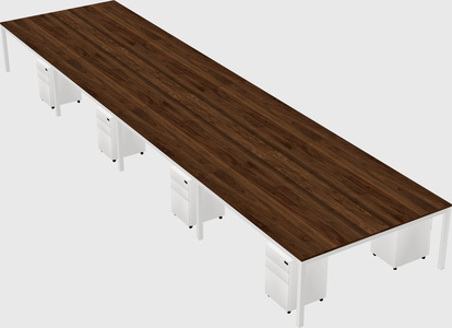 Shared rectangular desk