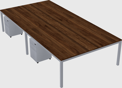 Shared rectangular desk