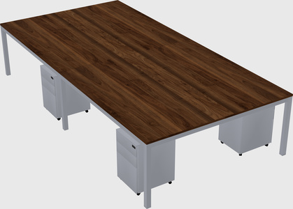 Shared rectangular desk