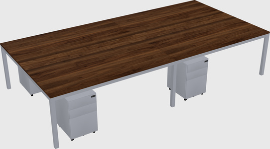 Shared rectangular desk