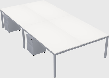 Shared rectangular desk