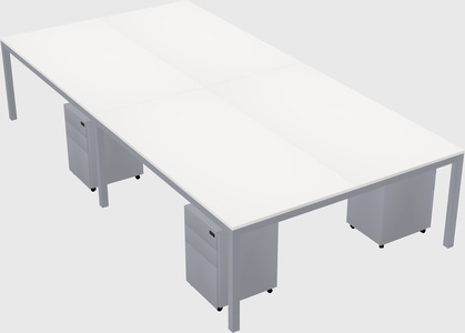 Shared rectangular desk