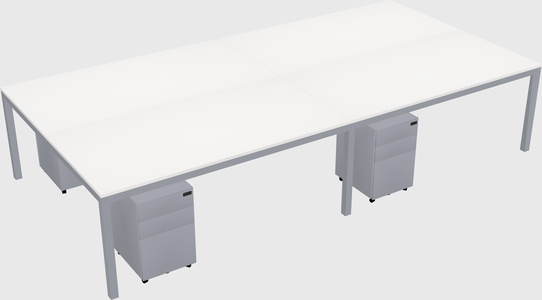 Shared rectangular desk