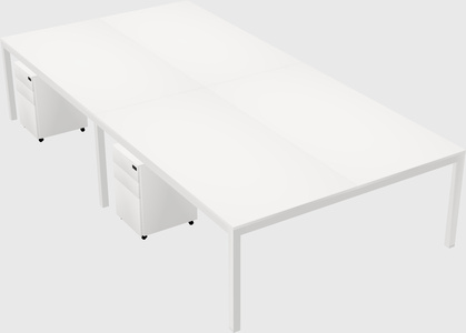 Shared rectangular desk