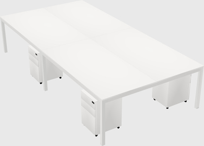 Shared rectangular desk