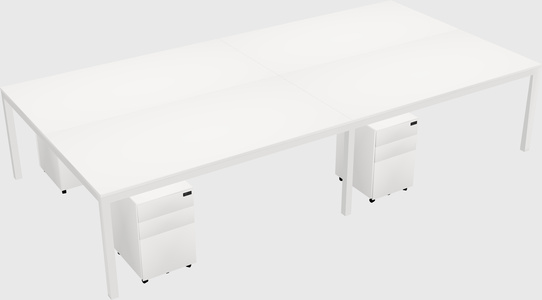 Shared rectangular desk