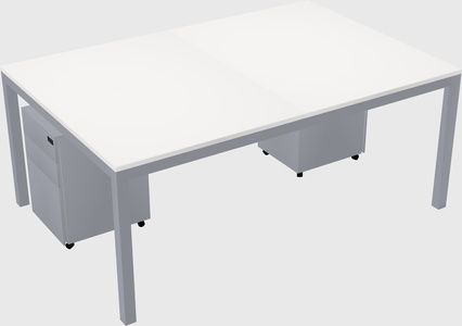 Shared rectangular desk