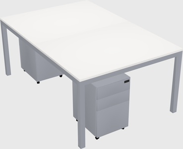 Shared rectangular desk