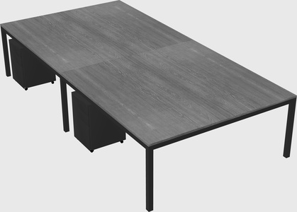 Shared rectangular desk