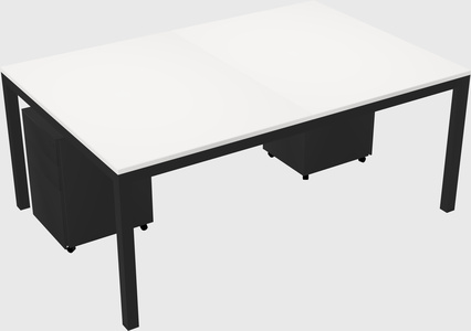 Shared rectangular desk