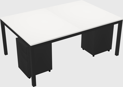 Shared rectangular desk