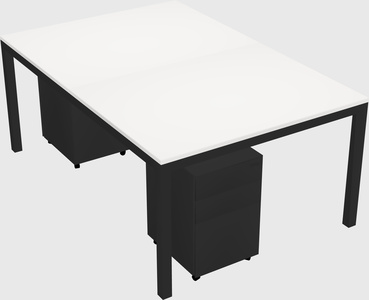 Shared rectangular desk
