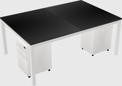 Shared rectangular desk