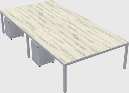 Shared rectangular desk