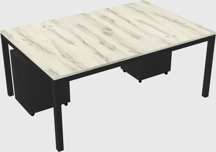 Shared rectangular desk