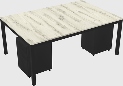 Shared rectangular desk