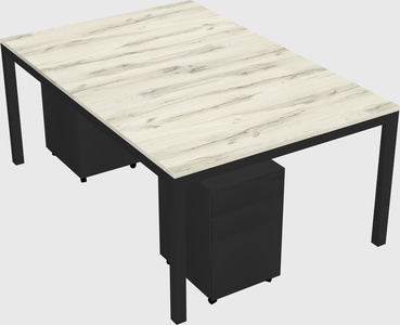 Shared rectangular desk