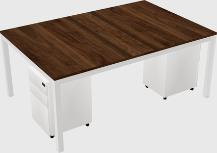 Shared rectangular desk